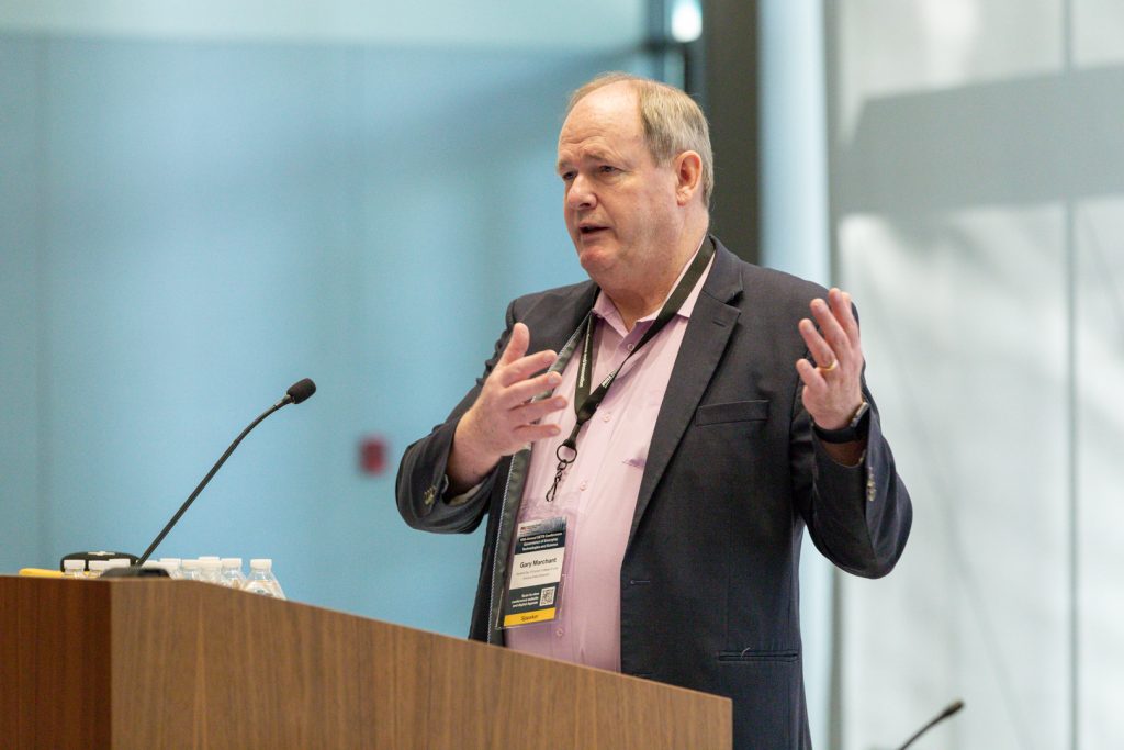 Gary Marchant speaks at the 2025 GETS conference